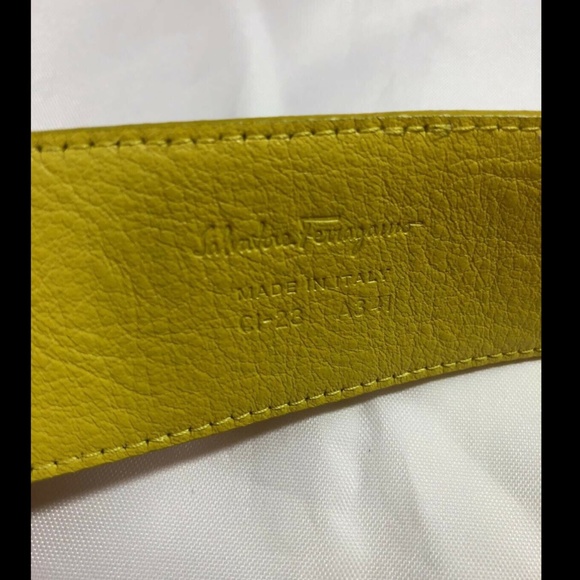 Salvatore Ferragamo Womens Belt Leather Yellow 41 main image 4